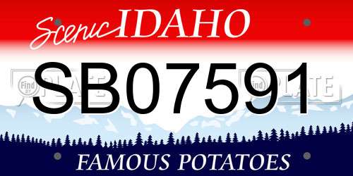 SB07591 Idaho License Plate