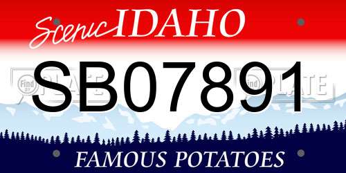 SB07891 Idaho License Plate