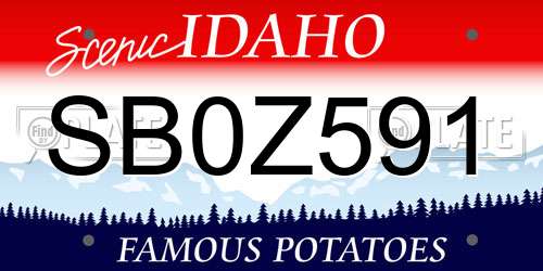 SB0Z591 Idaho License Plate