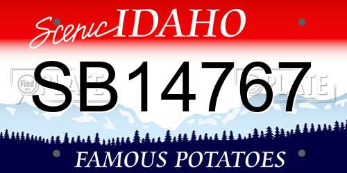 SB14767 Idaho License Plate