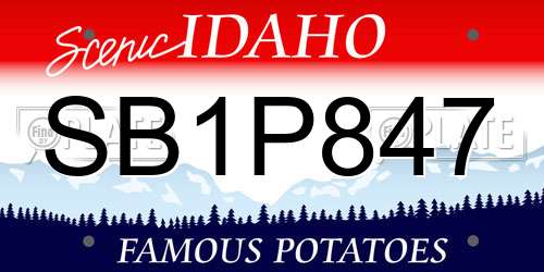 SB1P847 Idaho License Plate