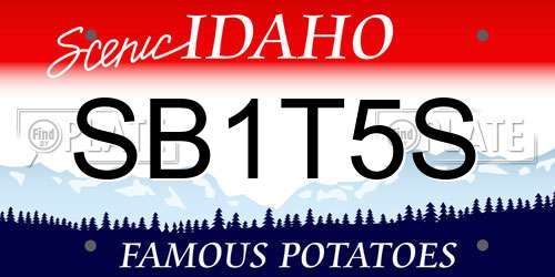 SB1T5S Idaho License Plate