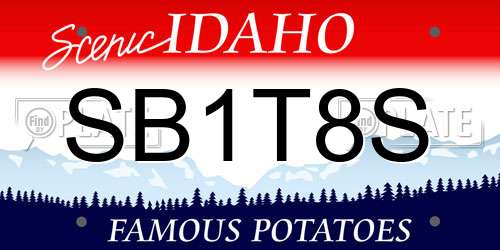 SB1T8S Idaho License Plate