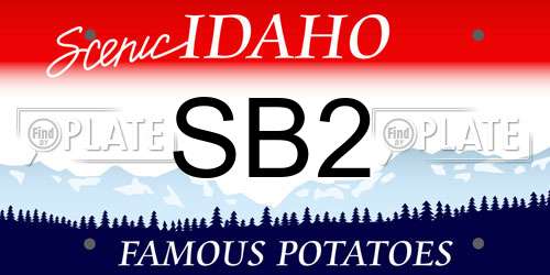 SB2 Idaho License Plate