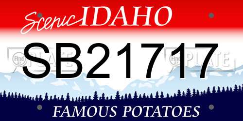 SB21717 Idaho License Plate