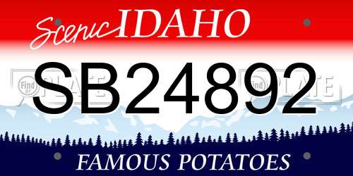 SB24892 Idaho License Plate