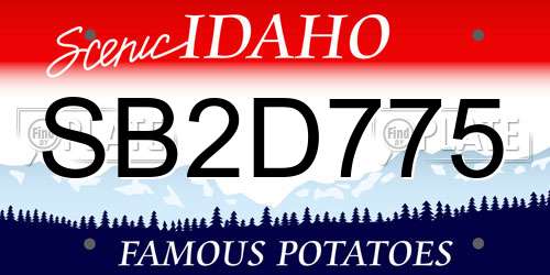 SB2D775 Idaho License Plate