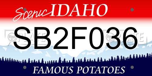 SB2F036 Idaho License Plate