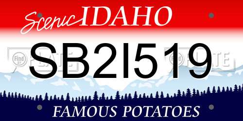 SB2I519 Idaho License Plate