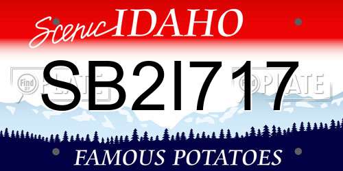 SB2I717 Idaho License Plate