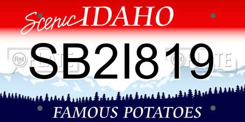 SB2I819 Idaho License Plate
