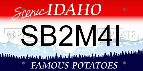 SB2M4I Idaho License Plate