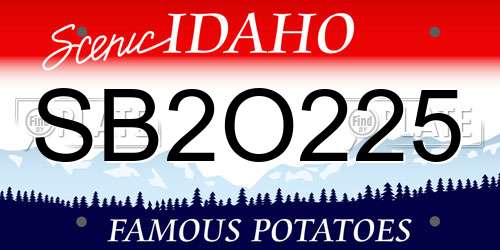 SB2O225 Idaho License Plate