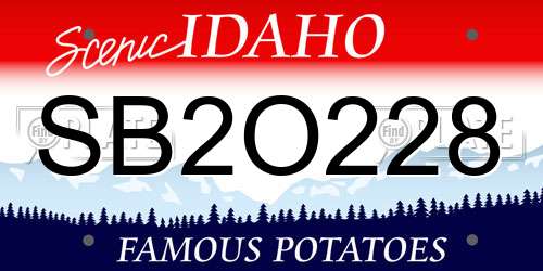 SB2O228 Idaho License Plate