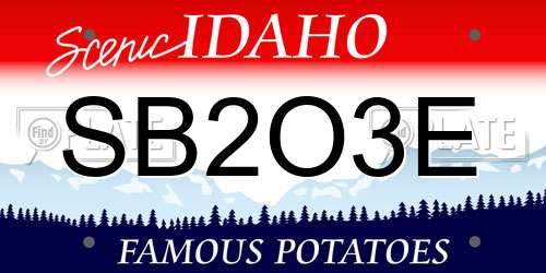 SB2O3E Idaho License Plate