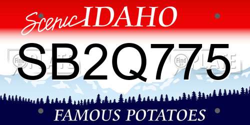 SB2Q775 Idaho License Plate