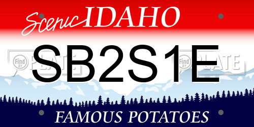 SB2S1E Idaho License Plate