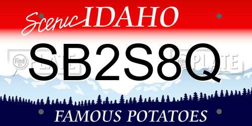 SB2S8Q Idaho License Plate