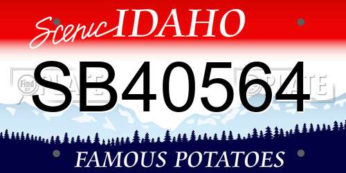 SB40564 Idaho License Plate