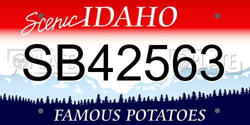SB42563 Idaho License Plate