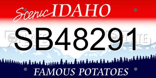 SB48291 Idaho License Plate