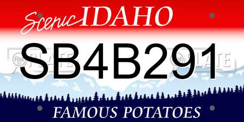 SB4B291 Idaho License Plate