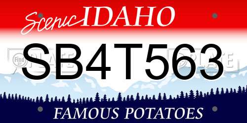 SB4T563 Idaho License Plate