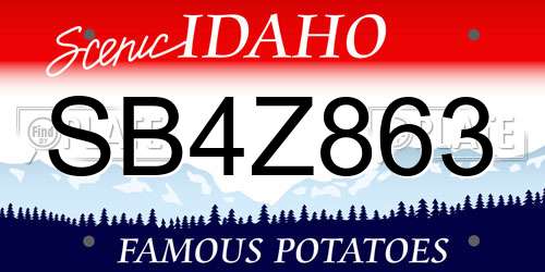 SB4Z863 Idaho License Plate
