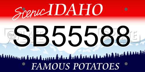 SB55588 Idaho License Plate