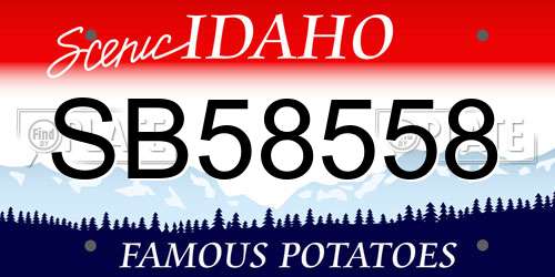 SB58558 Idaho License Plate