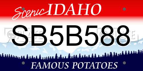 SB5B588 Idaho License Plate