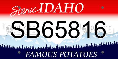 SB65816 Idaho License Plate