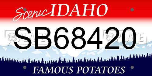 SB68420 Idaho License Plate