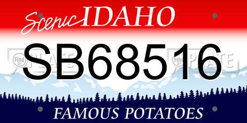 SB68516 Idaho License Plate