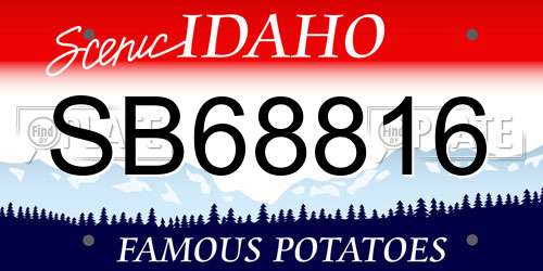 SB68816 Idaho License Plate