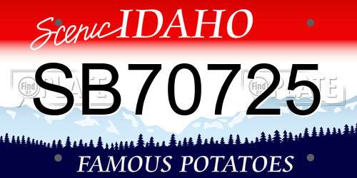 SB70725 Idaho License Plate