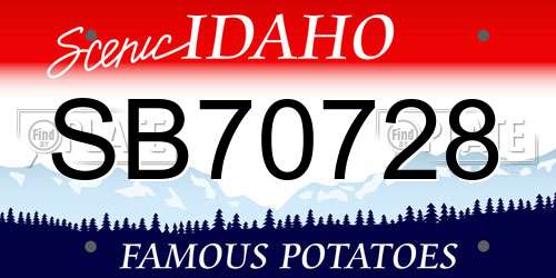 SB70728 Idaho License Plate