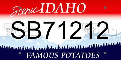 SB71212 Idaho License Plate