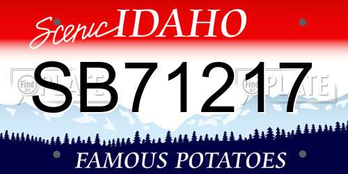 SB71217 Idaho License Plate
