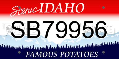 SB79956 Idaho License Plate