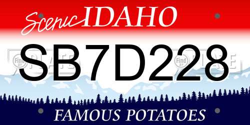 SB7D228 Idaho License Plate