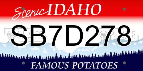 SB7D278 Idaho License Plate