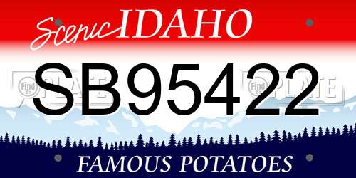 SB95422 Idaho License Plate