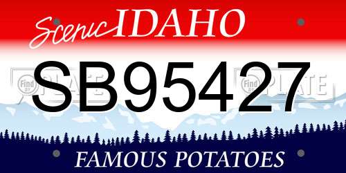 SB95427 Idaho License Plate