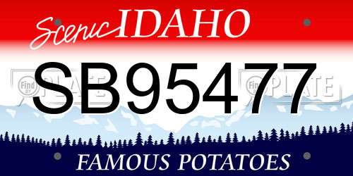 SB95477 Idaho License Plate