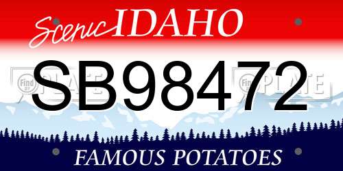 SB98472 Idaho License Plate
