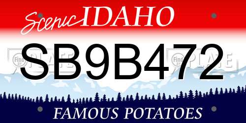 SB9B472 Idaho License Plate