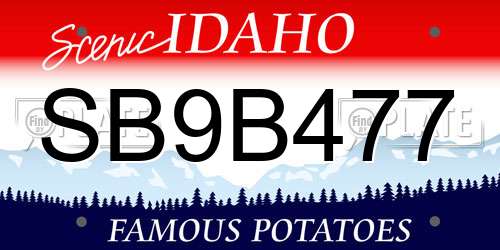 SB9B477 Idaho License Plate