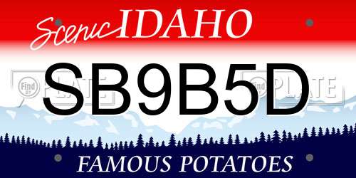 SB9B5D Idaho License Plate