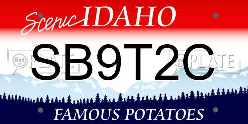 SB9T2C Idaho License Plate